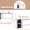 WOLTU Desk with Bookcase, Office Desk, Bookcase with 6 Open Compartments and 2 TNT Boxes, Computer Desk, Study, Bedroom, 140.5 x 50 x 134 cm, Wood, White, TS184ws - 3