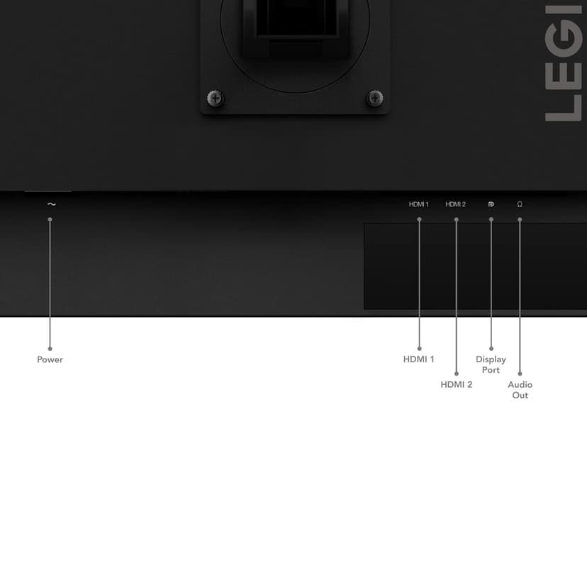 Lenovo Legion R27qe 27" QHD Gaming Monitor (IPS, 180Hz, 0.5ms MPRT, DP Cable, HDMI, AMD FreeSync) Tilt/Height/Rotation/Swivel Adjustment - Black - 6