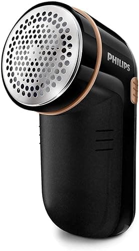 Philips Fabric Shaver – Fast Pill Removal, 8800 RPM, Large Blade Surface, 3 Mesh Hole Sizes, Safe on All Fabrics, Easy Clean Container, 2 AA Batteries, Compact Design (GC026/80)