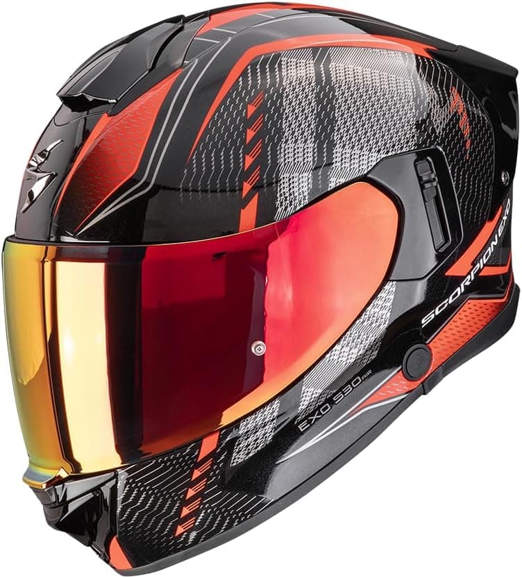 SCORPION EXO-530 AIR THERAS Metallizzato Nero-Rosso S