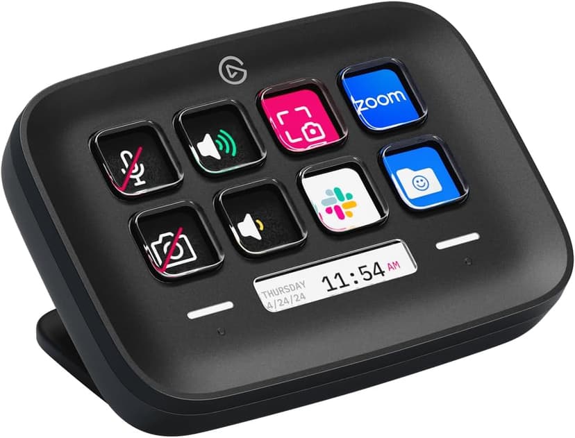 Elgato Stream Deck Neo (Black) – 8 Customisable Keys, 2 Touch Points, Speed Through Tasks & Workflows - Control Word, Excel, PowerPoint, Teams, Zoom, Spotify and more - Works with Mac & PC - 1