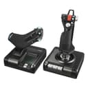 Logitech G Saitek X52 Pro Flight Système 3M avec Commande de Gaz à Pièces Métalliques et Joystick de Simulation, Ecran LCD, Double Suspension, Boutons Lumineux, 2 Connexions USB - Noir - 1