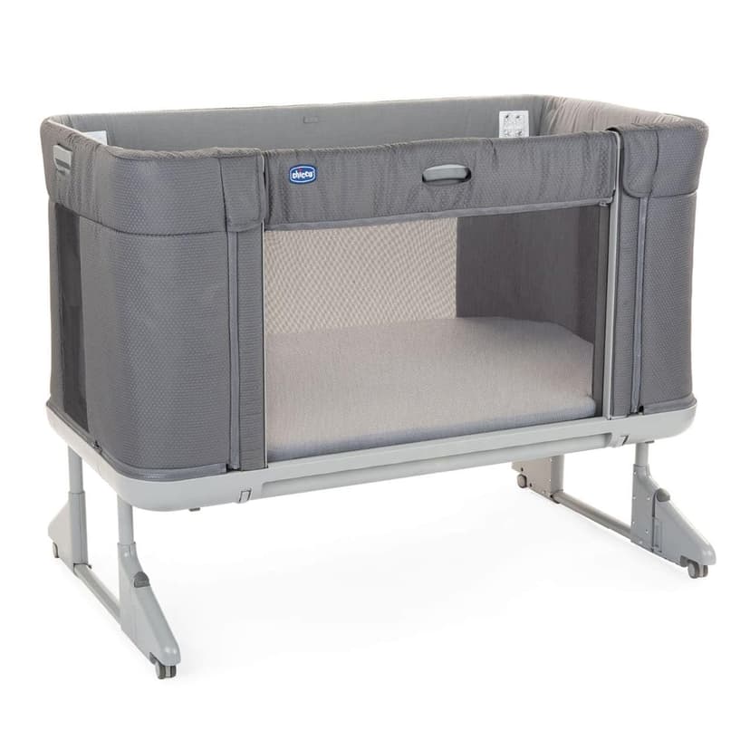 Chicco Next2Me Forever, 3in1 Co-Sleeping Baby Crib, Converts to Montessori Crib, Up to 4 Years (22 kg), Adjustable Height, Good Air Circulation, 4 Wheels, Mattress Included - 1
