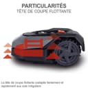 Scheppach RoboCut XXL900 | Largeur de Coupe 18cm | Hauteur de Coupe 20-60 mm | Détecteur de Pluie | WiFi & BT | Contrôle par App | Pente de 35% | avec Station, 9 Lames, 170m de câble & 230 Crochets - 8