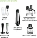 Braun 0X22111291 MQ 7087X Immersion Blender, Plastic, 1.2 liters, Black, Stainless Steel - 8