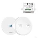 LoraTap Wireless Lights Switch Kit with 2500W Relay Receiver, 656ft Range Remote Control On/Off Switch for House Lighting and Electric Appliances, No Hub Required, White, 5 Years Warranty - 1