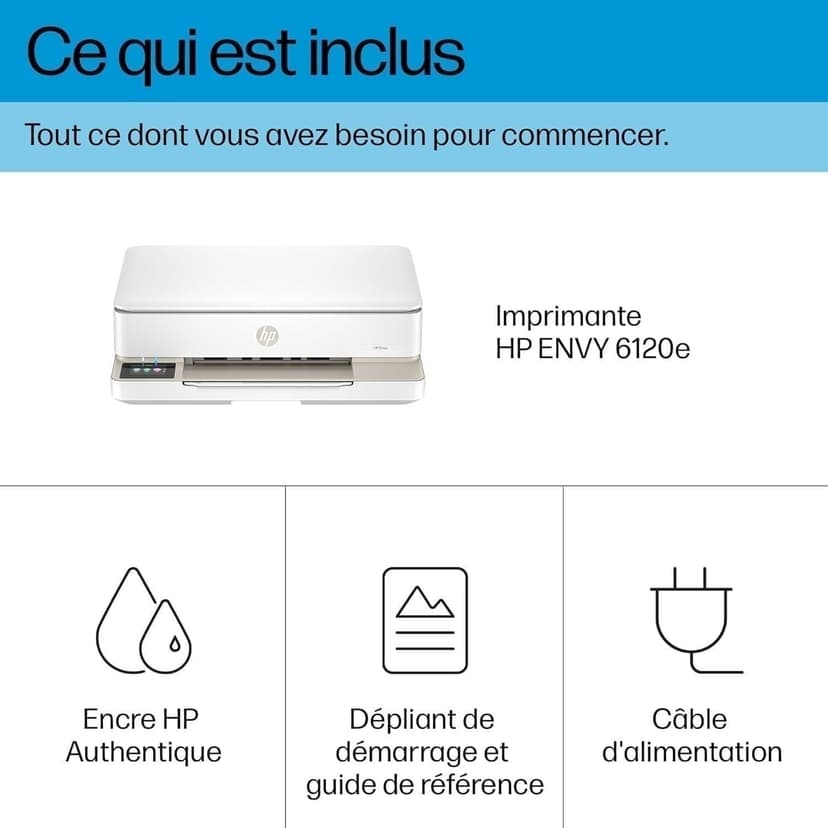 HP Envy 6120e All-in-One Thermal Inkjet Printer - White - 6