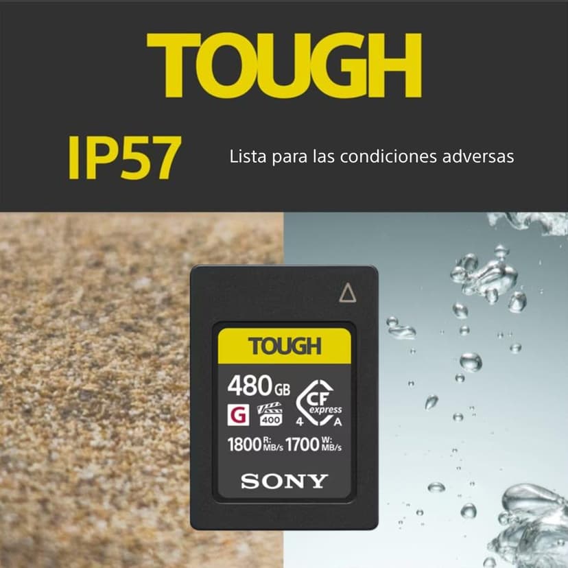 Sony CEA-G Series TOUGH 480GB CFexpress Type A Memory Card – VPG400 Ultra High Speed (Up to 1800MB/s Read & 1700MB/s Write) – Prof 4K/8K Video, Bend-Proof, Waterproof & Shockproof – CEAG480T.CE7 - 3