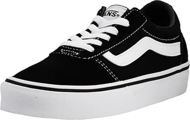 Vans Womens Size 6, Ward Sneaker Black & White Suede Canv…