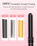 BESTOPE PRO 6-in-1 Curling Iron, Large Curls and Small Curling Irons, Curling Iron with Various attachments, Gloves, Temperature Adjustable, Black - 8