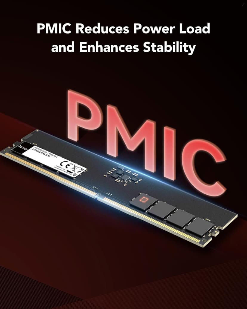 Barrette+m%C3%A9moire+32GB+DIMM+DDR5+Lexar+5600MHz+%28Black%29 - 7