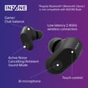 Sony INZONE Buds - True Wireless Gaming Earbuds, 360 Spatial Sound, Light Weight, Comfortable Fit, Active Noise Cancelling, AI Microphone, 24hr Battery, Low Latency Dongle, PC & PS5 Compatible - Black - 5