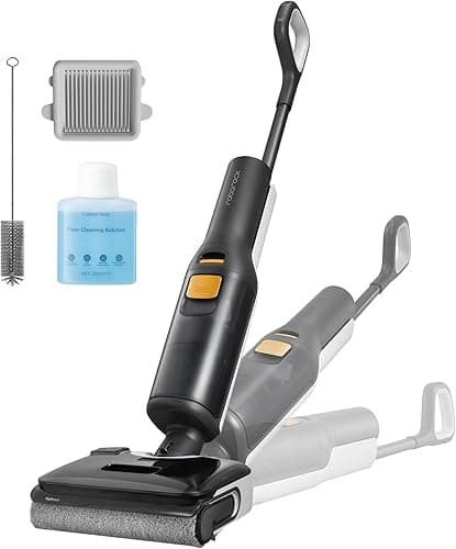 roborock F25 Wet Dry Vacuum Cleaner, Cordless Vacuum Mop All in One with 20000Pa, 194°F Hot Air Flash Drying & Hot Water Self Cleaning, Zero-Tangle Wet Mop Cleaner for Hard Floor, 180° Lie Flat