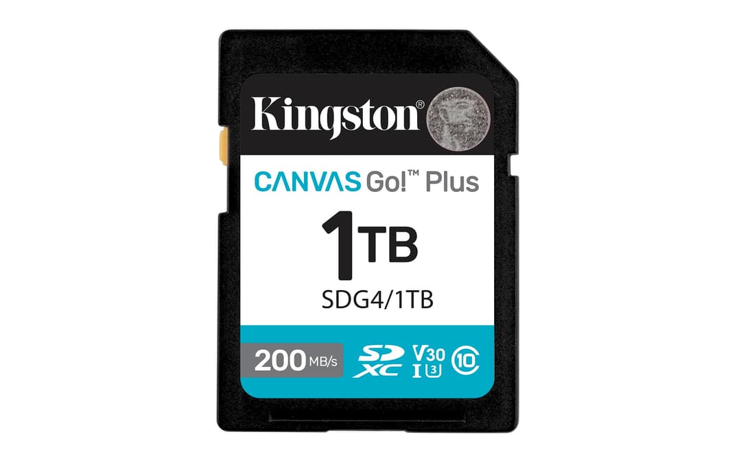 Kingston Canvas Go Plus SDXC Memory Card Gen4 200MB/s C10 UHS-I U3 V30 1TB-SDG4/1TB