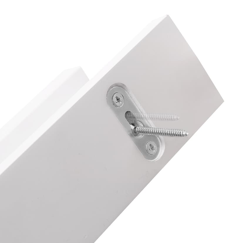 SONGMICS Floating Shelves Set of 2, Wall Shelves Ledge, 10 x 80 cm, for Picture Frames and Books, Living Room, Hallway, Bedroom, Bathroom, Kitchen, Office, White LWS080W01 - 9