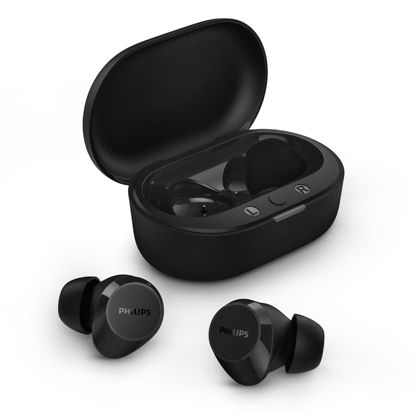 Philips TAT1209BK True Wireless in Ear Bluetooth Headphones - Small Buds. Great Value Natural Sound. Dynamic Bass, Pocket-Sized Charging Case, Clear Calls - Black - 1