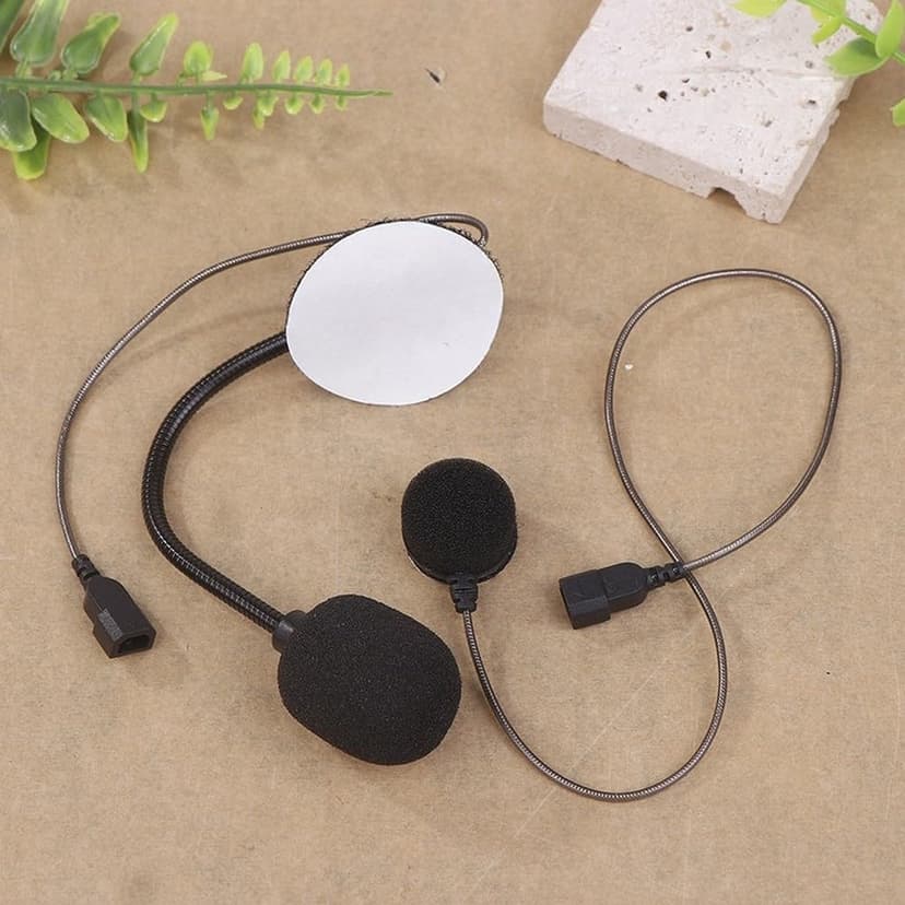 Microphone à perche souple et rigide compatible avec Cardo avec réduction du bruit et câblage plaqué argent pour une communication fiable du casque (dur) - 7