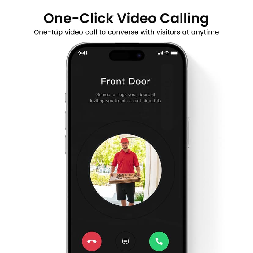 aosu 2K HD Wireless Video Doorbell Camera with Chime, Battery Powered, Wide Angle, 2-Way Talk, AI Human Detection, Local & Cloud Storage, 2.4GHz WiFi, Alexa Compatible, Senior-Friendly - 8