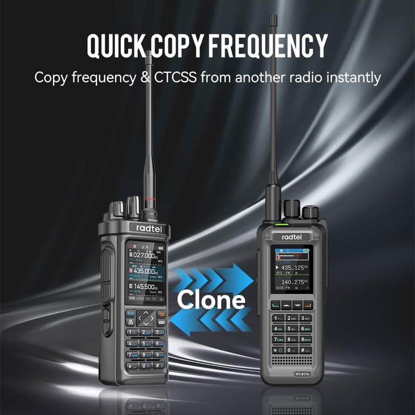 Radtel RT-950 PRO Ham Radio GPS/APRS, 10W Walkie Talkie Long Range Handheld Two Way Radio, AM/FM/CB/SW/MW/LW Reception, Bluetooth APP Programming (with Programming Cable Extra Battery) - 2