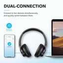soundcore by Anker Q20i Hybrid Active Noise Cancelling Foldable Headphones, Wireless Over-Ear Bluetooth, 40H Long ANC Playtime, Hi-Res Audio, Big Bass, Customize via an App, Transparency Mode (Black) - 8