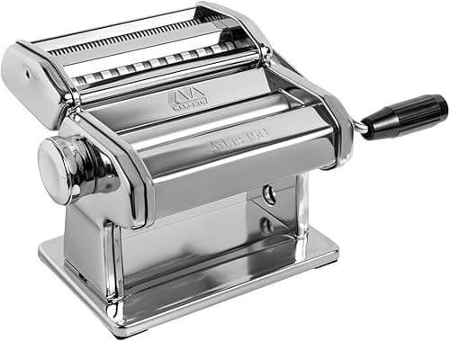 Marcato Pasta Machine, Pasta Maker, Pasta Roller for Handmade Fresh Pasta, Made in Italy, Chromed Steel, for Lasagna, Fettuccine, Tagliolini, Compatible with 11 Extra Pasta Shapes. Model: Atlas 150