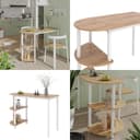 Vicco Table de Cuisine Freetown, Chêne doré/Blanc, 110x50cm avec étagères Ouvertes, Convient comme Table à Manger ou de Travail pour Petites Cuisines - 8