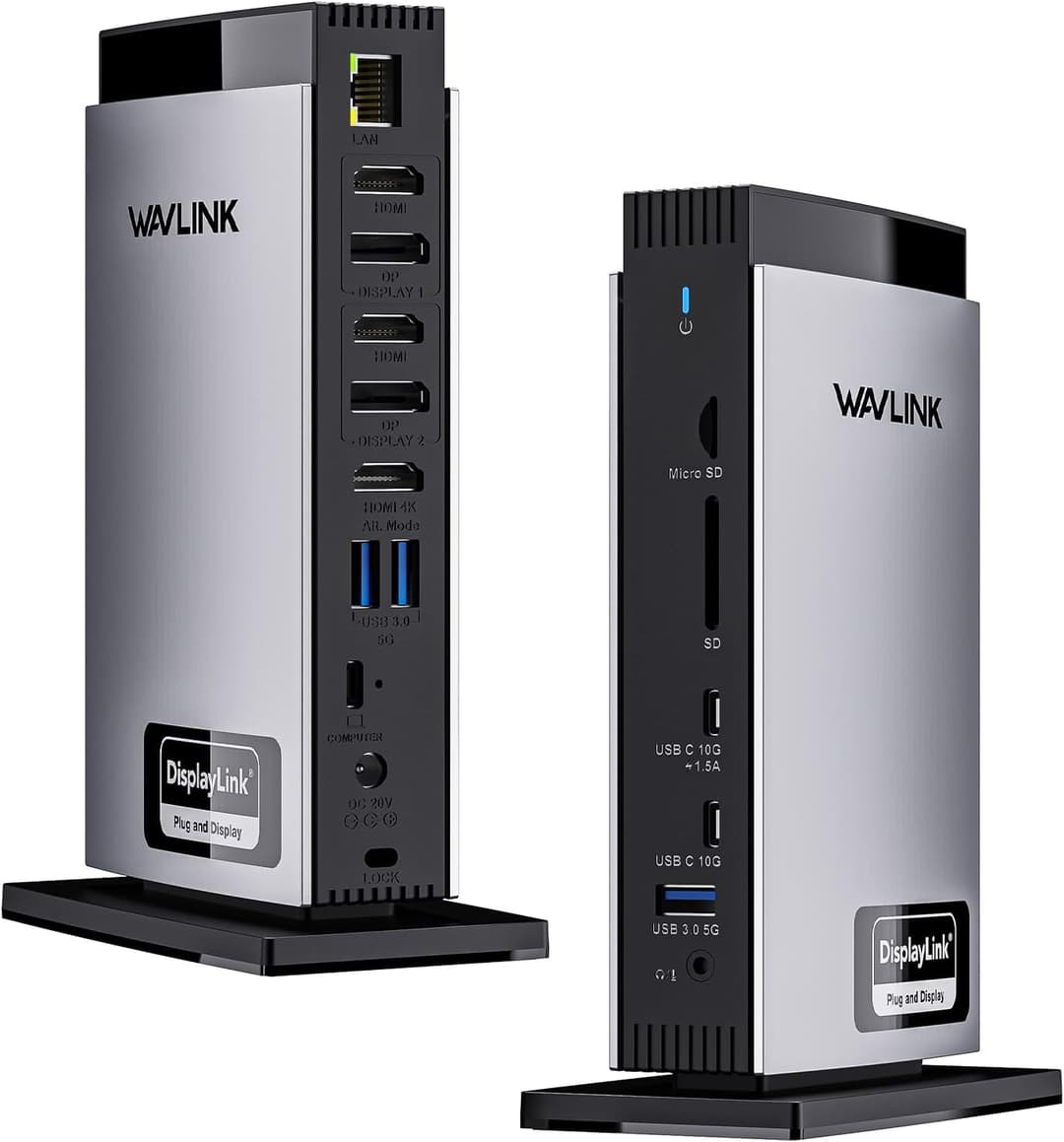 WAVLINK Displaylink Laptop Docking Station with 3 HDMI, USB C Dock Triple Display 4K60Hz, 100W Charging for M1 M2 M3 M4 M5 Mac and Windows, 2DP, 5 USB Ports, Ethernet, Compatible with MacBook Neo