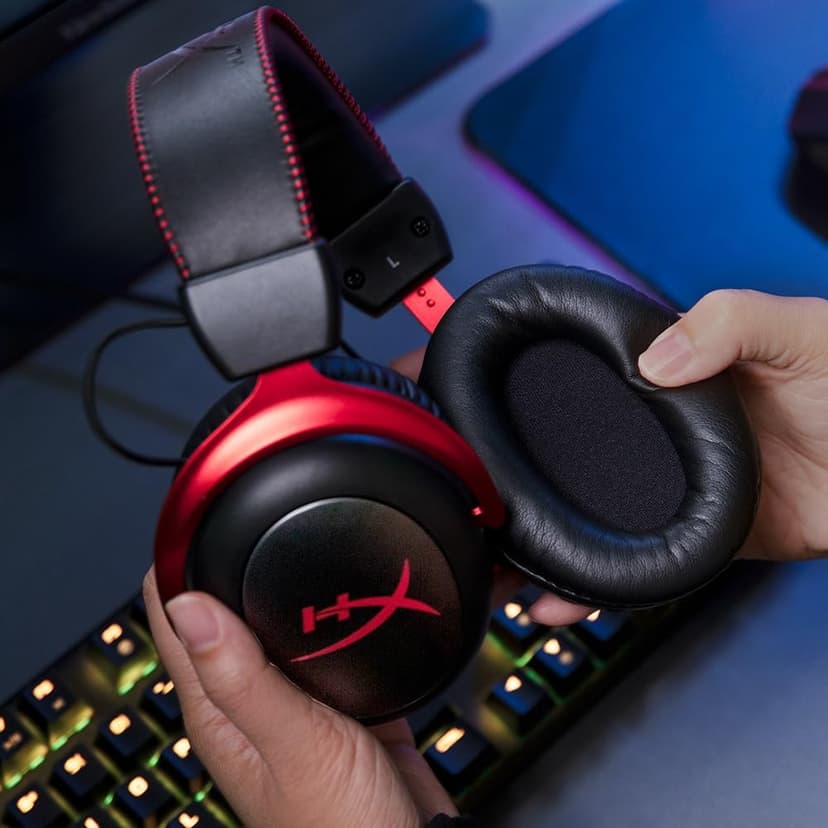 HyperX Cloud II Wireless -Gaming Headset for PC, PS5, PS4, Long Lasting Battery Up to 30 Hours, DTS® Headphone:X®Spatial Audio, Memory Foam, Detachable Noise Cancelling Microphone with Mic Monitoring - 7