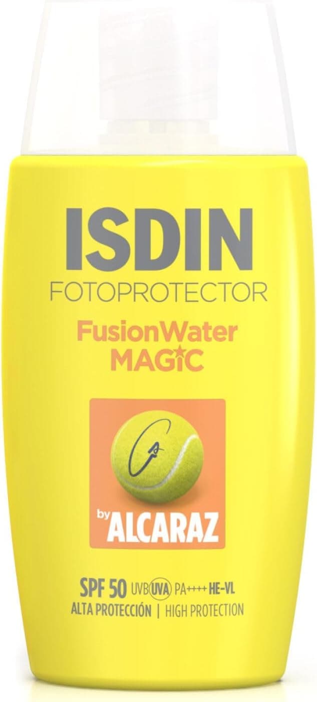 ISDIN Fotoprotector Fusion Water MAGIC by Alcaraz Facial Sunscreen with Ultralight Texture and Watery External Phase with Refreshing Effect, 50 ml - 1