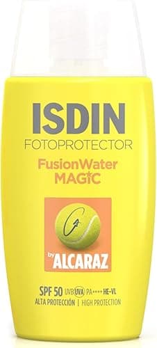 ISDIN Fotoprotector Fusion Water MAGIC by Alcaraz Facial Sunscreen with Ultralight Texture and Watery External Phase with Refreshing Effect, 50 ml