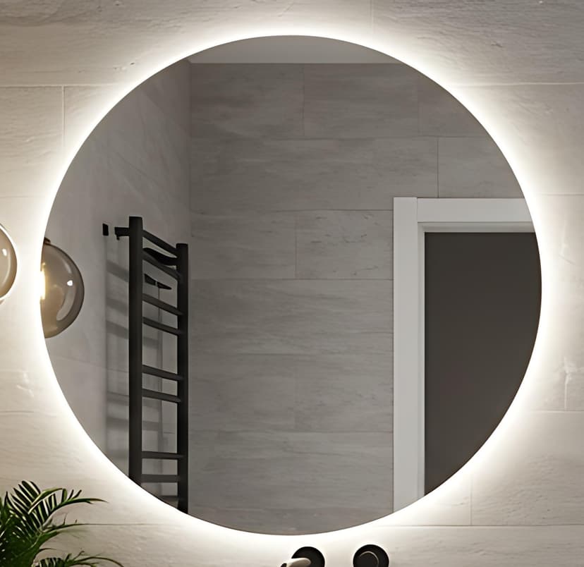 BD ART - Wall Mirror - Bathroom Mirror - Round Diameter 8… - 1