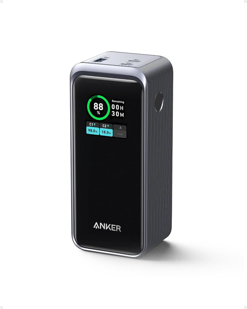 Anker Prime Power Bank, 20,000mAh Portable Charger with 200W Output, Smart Digital Display, 2 USB-C and 1 USB-A Port Compatible with iPhone 16/15/14/13 Series, Samsung, Dell, and More - 1