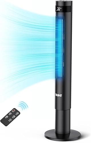 YASHE 43 inch Tower Fan with Remote Control, Electric Flo…