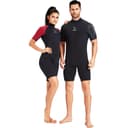 Wetsuits Men's Neoprene Women's 3mm Back Zipper Shorty Wetsuits for Surfing Snorkeling Canoe Spearfishing Diving Swimming Stand Up Paddleboarding Kayaking(Black) - 6