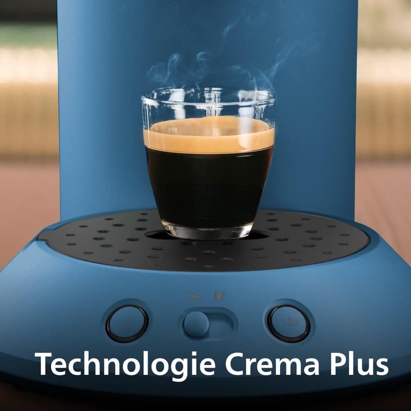 Philips Senseo Original Plus Machine à café à dosettes, Sélection de l'intensité du café, Technologie Coffee Boost, 2 tasses a la fois, Plastique recyclé, Bleu Paon (CSA210/00) - 6