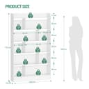 Hzuaneri Bookcase Bookcase with 6 Compartments Storage Shelf Standing Shelf for Living Room Office Bedroom 24 x 100 x 170 cm White BC64403X - 6