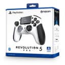 NACON Revolution 5 Pro Officially Licensed PlayStation Wireless Gamepad for PS5/PS4/PC - Hall Effect, Trigger Stop, Removable Buttons, Bluetooth Audio - White - 1