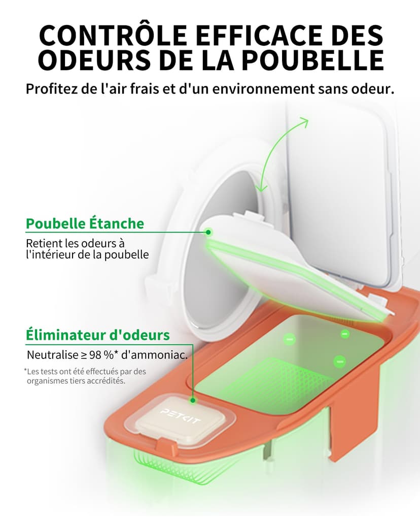 PETKIT Pura Max 2 Litiere Chat Autonettoyante, Bac à Litière Autonettoyante Amélioré, Anti-fuites/Anti-pincement/xSecure/Contrôle APP/pour Plusieurs Chats(Pas de Déodorant en Spray ou en Tampon) - 4