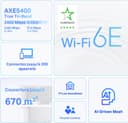 TP-Link Deco XE75 Mesh WLAN Set (3 Pack), Wi-Fi 6E AXE5400 Tri-Band Router & Repeater, 3 x Gigabit Ports for Each Unit, Recommended for Houses with 4-7 Bedrooms, Comprehensive Youth Protection, WPA3 - 2