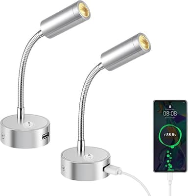 ERWEY 2pcs Lampes de Lecture LED 12V pour camping-car ave…