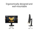 ASUS TUF Gaming VG27VQM Curved Gaming Monitor – 27 inch Full HD (1920x1080), 240Hz, Extreme Low Motion Blur™, Adaptive-sync, Freesync™ Premium, 1ms (MPRT),black - 5