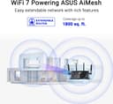 ASUS RT-BE58 Go - Routeur de Voyage WiFi 7 Double Bande, 3600 Mbps, 4G & 5G Mobile Tethering, Port 2.5G, réseau invité Pro SSIDs, sécurité réseau avancée & VPNs, USB-C Power Delivery - 9
