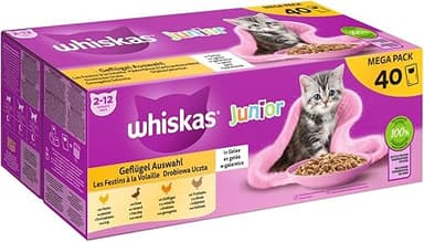 Whiskas Junior Nourriture humide pour chat - Volaille au …