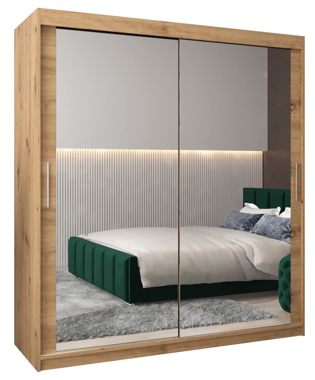 ABIKSMEBLE Armoire Tokyo 3 Avec Porte Coulissante Miroir …