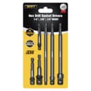 6 Piece Impact Socket Adapter Set, 3" & 6" Hex Extension, 1/4", 3/8", 1/2" Drive, for Power Drill and High Torque Impact Wrench - 1