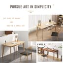 IOTXY Wooden Small Desk with Drawers - Home Office Computer Desk, Walnut, 80 cm - 5