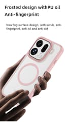 GIOPUEY Case for OPPO Find X9 Pro, Matte PC Back + TPU Bumper Shockproof Phone Cover - Black - 4