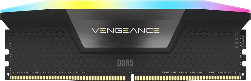 CORSAIR VENGEANCE RGB DDR5 RAM 16GB (1x16GB) Up to 5600MHz CL40 Intel XMP iCUE Compatible Computer Memory - Black (CMH16GX5M1B5600C40) - 1