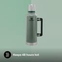 Stanley 1913 Classic Legendary Thermal Flask 2.3L - Keeps Hot Or Cold for 48 Hours - BPA-Free Insulated Bottle - Stainless Steel Coffee Flask - Leakproof - Dishwasher Safe - Green - 4