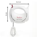 Moulinex Easymax, Batteur électrique, 200 W, 2 vitesses, 2 jeux de fouets inclus, Ergonomique, Compact, Blanc ABM11A30 - 6